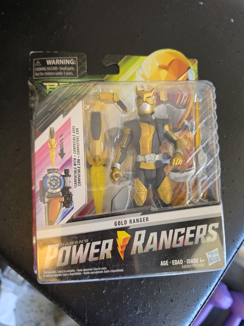 *Set Of 2* Power Ranger Gold Ranger Action Figures - Gold - Picture 4 of 6